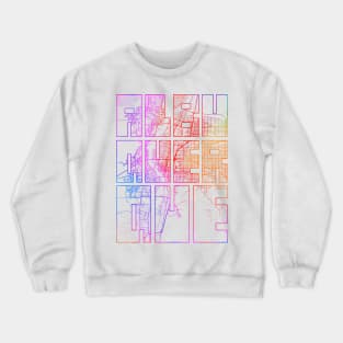 Albuquerque, USA City Map Typography - Colorful Crewneck Sweatshirt